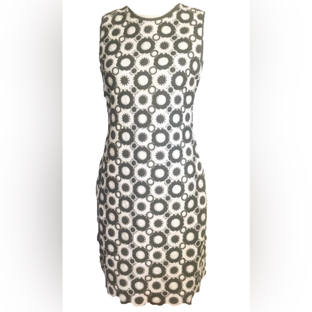Kate Spade NWT Guipure Lace Shift Dress Black White Floral Size 8